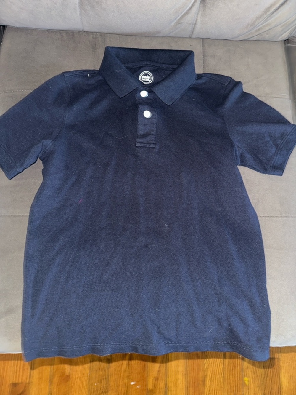 wonder nation Navy Short Sleeve Polo